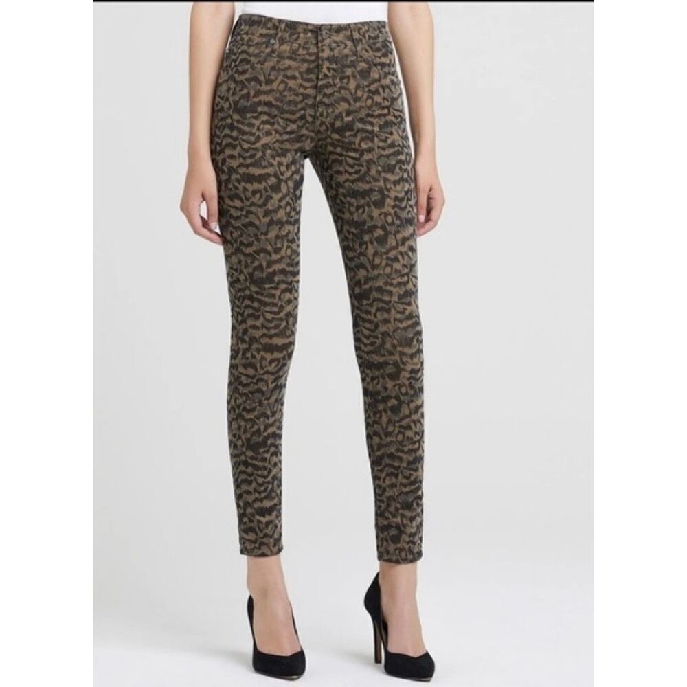 Ag Adriano Goldshmied the Farrah high rise velvet printed pant 29